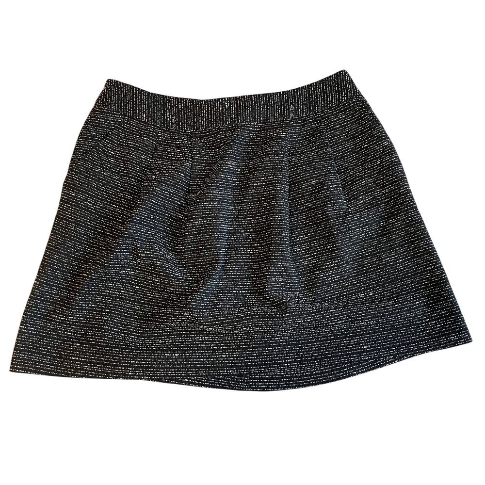 Halogen from Nordstrom Tweed Deep Gray Mini Skirt Size 12 Classic Academia